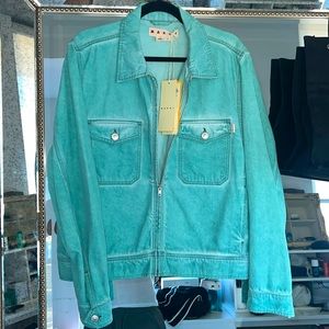 Men’s Marni Jean/cotton jacket light casual aqua Large